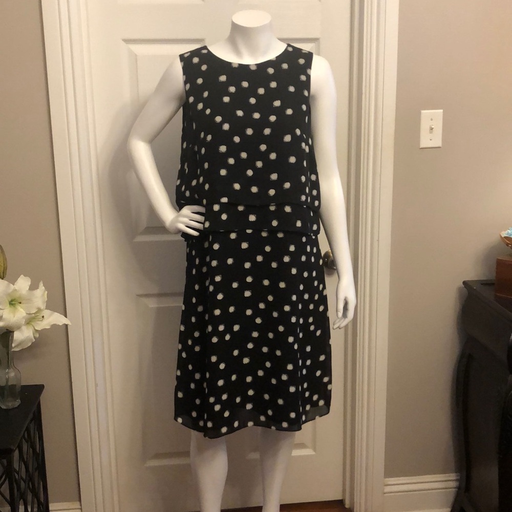 Rafaella Black and White Polka Dot Dress